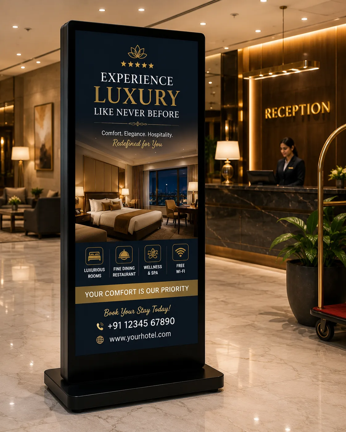 Digital Standee Manufacturer in Greater Noida | Digital Standee on ren