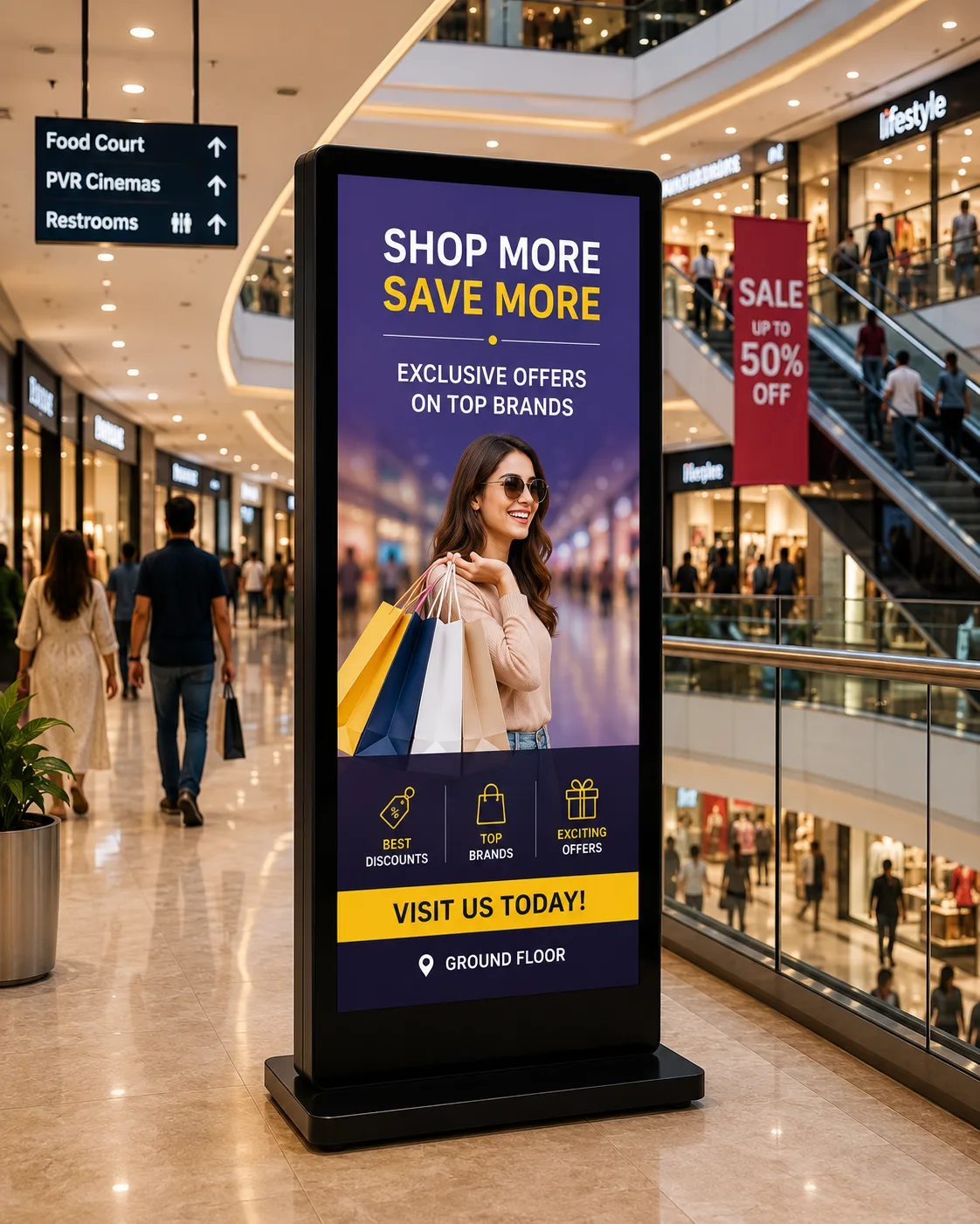 Digital Standee Manufacturer in Greater Noida | Digital Standee on ren